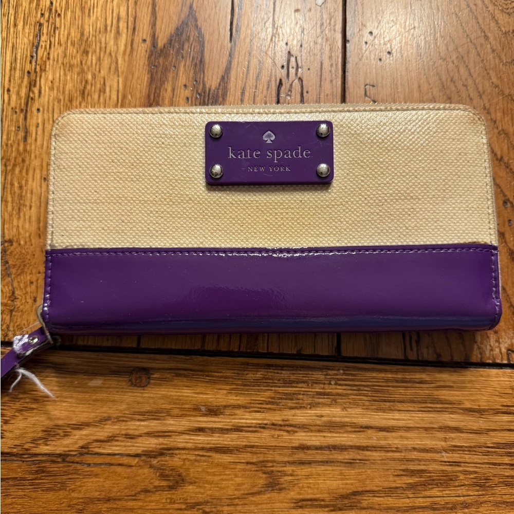 Kate Spade Purple and Cream Women's Wallet - Picture 8 of 9